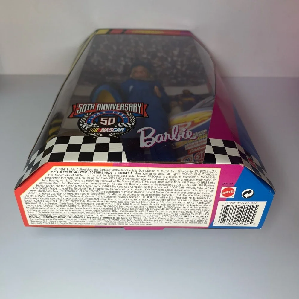 1998 NASCAR 50th Anniversary Barbie #20442 Collector Edition NRFB Mattel Vintage